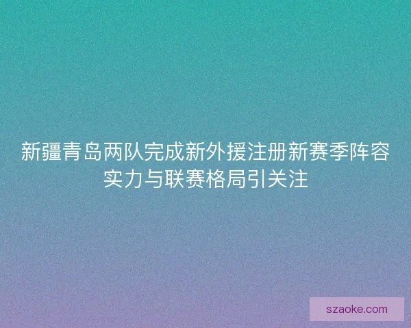 新疆青岛两队完成新外援注册新赛季阵容实力与联赛格局引关注